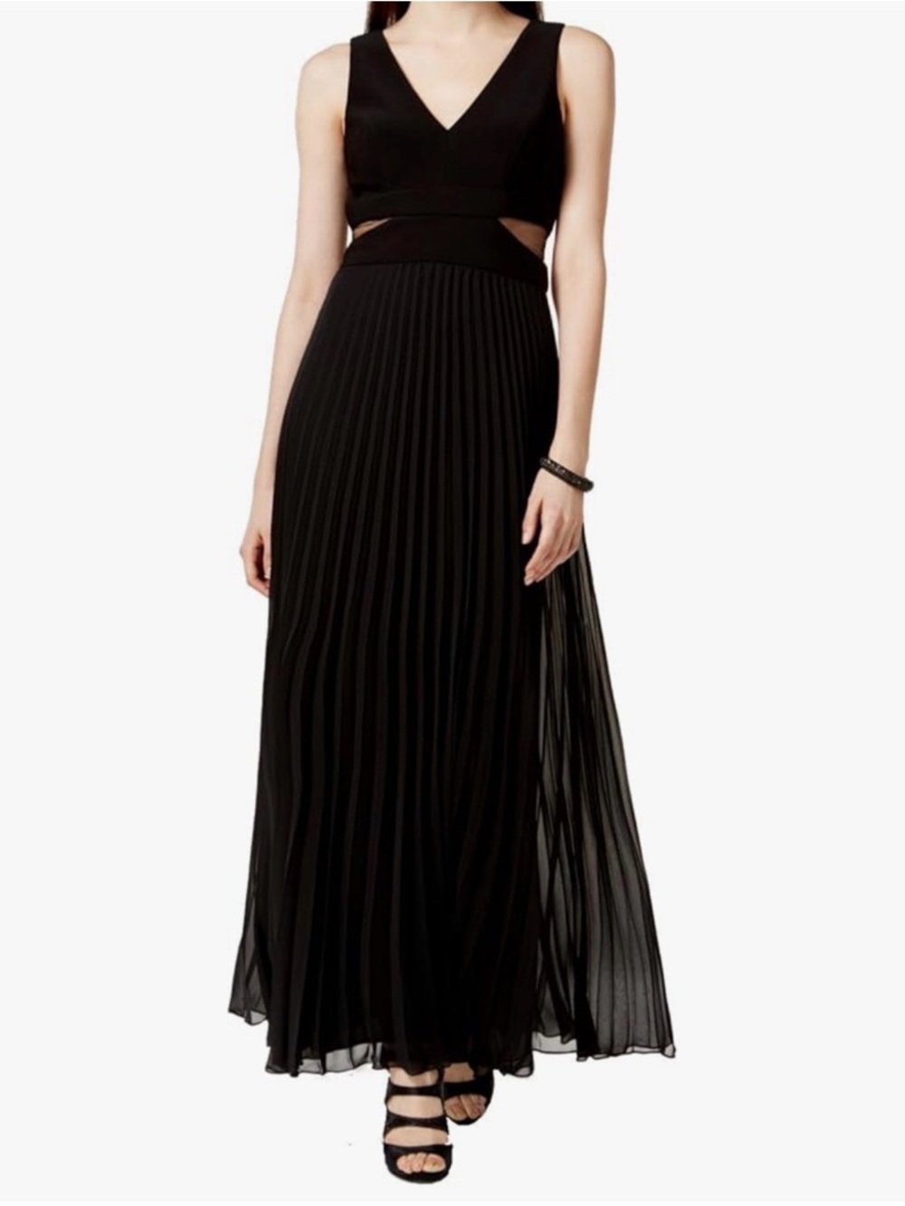 Pleated Black Maxi dress
